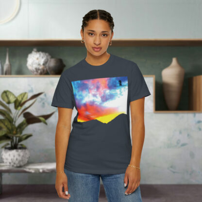 Grateful Sky Rainbow - Descending - Unisex Garment-Dyed T-shirt - Image 59