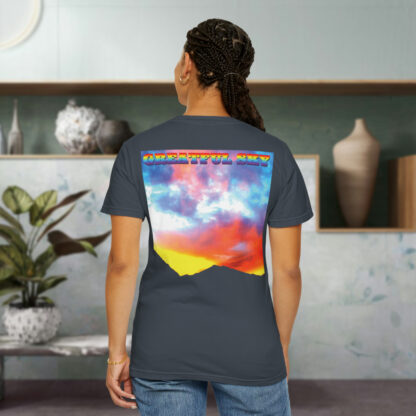 Grateful Sky Rainbow - Descending - Unisex Garment-Dyed T-shirt - Image 60