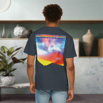 Grateful Sky Rainbow - Descending - Unisex Garment-Dyed T-shirt - Image 63