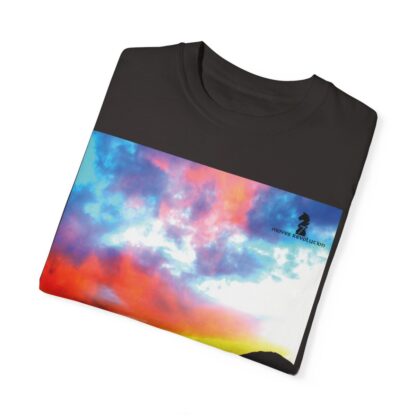 Grateful Sky Rainbow - Descending - Unisex Garment-Dyed T-shirt - Image 82