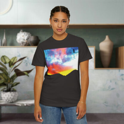 Grateful Sky Rainbow - Descending - Unisex Garment-Dyed T-shirt - Image 85