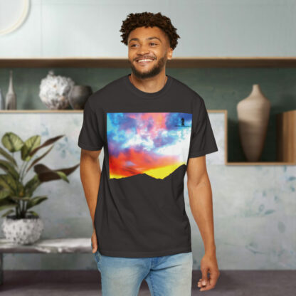 Grateful Sky Rainbow - Descending - Unisex Garment-Dyed T-shirt - Image 88