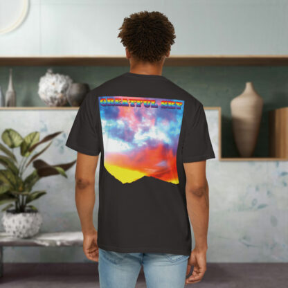 Grateful Sky Rainbow - Descending - Unisex Garment-Dyed T-shirt - Image 89