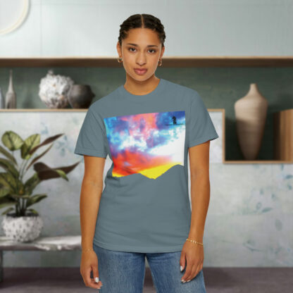 Grateful Sky Rainbow - Descending - Unisex Garment-Dyed T-shirt - Image 33