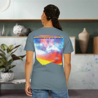 Grateful Sky Rainbow - Descending - Unisex Garment-Dyed T-shirt - Image 34