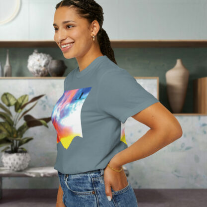 Grateful Sky Rainbow - Descending - Unisex Garment-Dyed T-shirt - Image 35