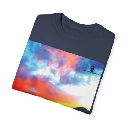 Grateful Sky Rainbow - Descending - Unisex Garment-Dyed T-shirt - Image 43