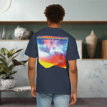 Grateful Sky Rainbow - Descending - Unisex Garment-Dyed T-shirt - Image 50