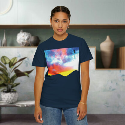 Grateful Sky Rainbow - Descending - Unisex Garment-Dyed T-shirt - Image 72