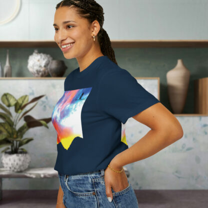 Grateful Sky Rainbow - Descending - Unisex Garment-Dyed T-shirt - Image 74