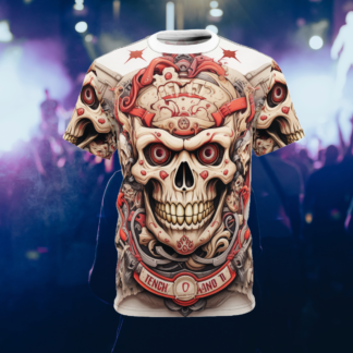 TENCH - Skullz Collection - Unisex Cut & Sew Tee (AOP) - Ai Artist E2D - Skulls