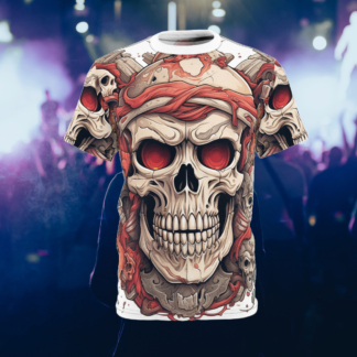 NATIVE - Skullz Collection - Unisex Cut & Sew Tee (AOP) - Ai Artist E2D - Skulls