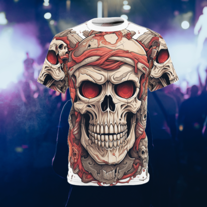 NATIVE - Skullz Collection - Unisex Cut & Sew Tee (AOP) - Ai Artist E2D - Skulls