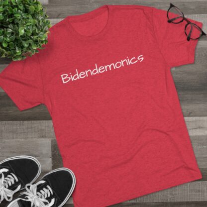 Bidendemonics - Unisex Tri-Blend Crew Tee - Image 31