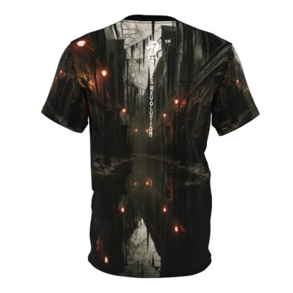 Cryptic City - Unisex Cut & Sew Tee (AOP) - Ai Artist E2D - Image 3