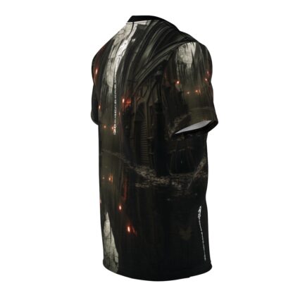 Cryptic City - Unisex Cut & Sew Tee (AOP) - Ai Artist E2D - Image 5