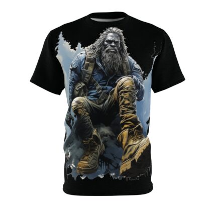 Mountain Squatch- Cryptid Collection - Unisex Cut & Sew Tee (AOP) - Ai Artist E2D