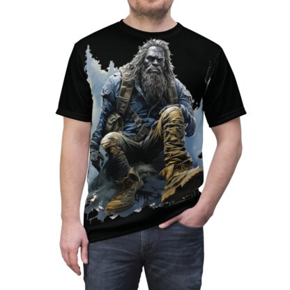 Mountain Squatch- Cryptid Collection - Unisex Cut & Sew Tee (AOP) - Ai Artist E2D - Image 5