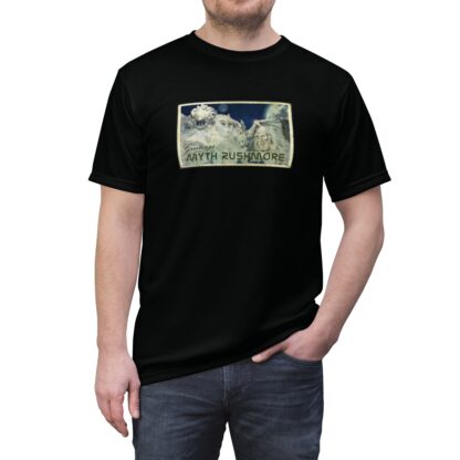 Myth Rushmore- Cryptid Collection - Unisex Cut & Sew Tee (AOP) - Ai Artist E2D - Image 5