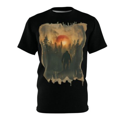 Sovereign Squatch- Cryptid Collection - Unisex Cut & Sew Tee (AOP) - Ai Artist E2D