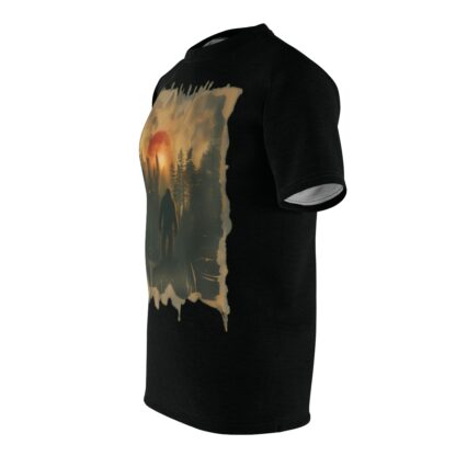 Sovereign Squatch- Cryptid Collection - Unisex Cut & Sew Tee (AOP) - Ai Artist E2D - Image 3