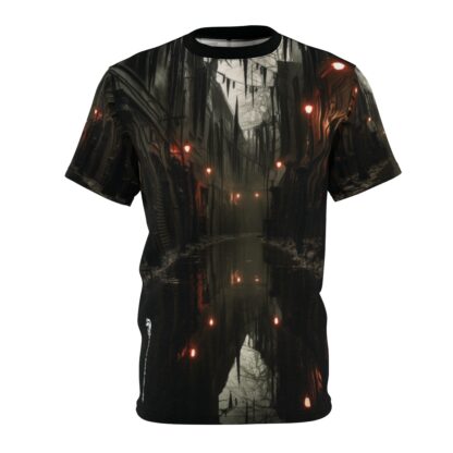 Cryptic City - Unisex Cut & Sew Tee (AOP) - Ai Artist E2D - Image 2