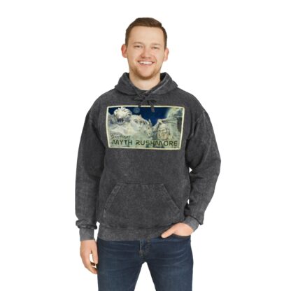 MYTH RUSHMORE - Unisex Mineral Wash Hoodie - Image 7