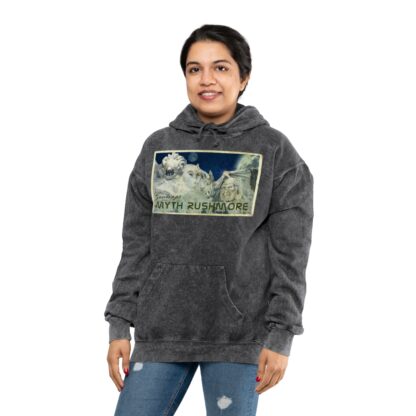 MYTH RUSHMORE - Unisex Mineral Wash Hoodie - Image 8