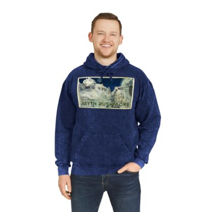 MYTH RUSHMORE - Unisex Mineral Wash Hoodie - Image 4