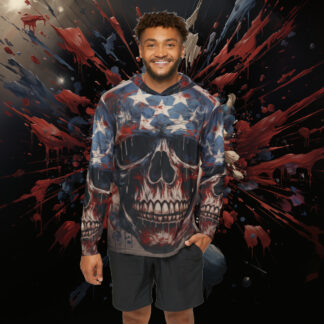 Patriot Skull - Skulls Collection - Men's Sports Warmup Hoodie (AOP)