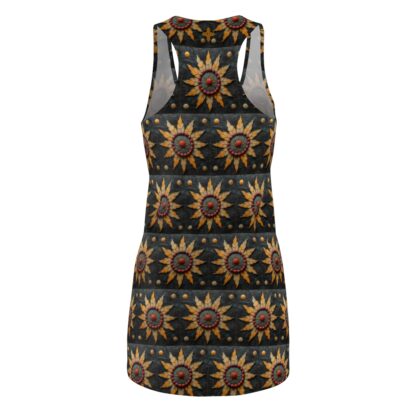 Southwest Sun Flower – Pueblo Princess Collection - Women's Cut & Sew Racerback Dress (AOP) - Image 3