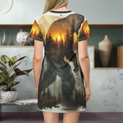 SQUATCH Sunset - T-Shirt Dress (AOP) - Ai Artist E2D