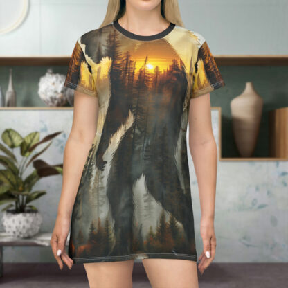 SQUATCH Sunset - T-Shirt Dress (AOP) - Ai Artist E2D - Image 3