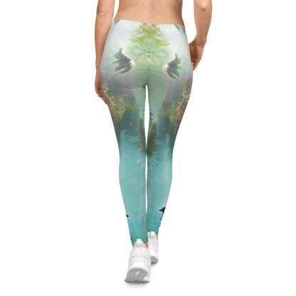 Peacock Mist – Women's Casual Leggings (AOP) - Image 4