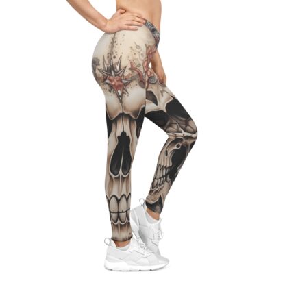 Rose – Skulls Collection – Women's Casual Leggings (AOP)