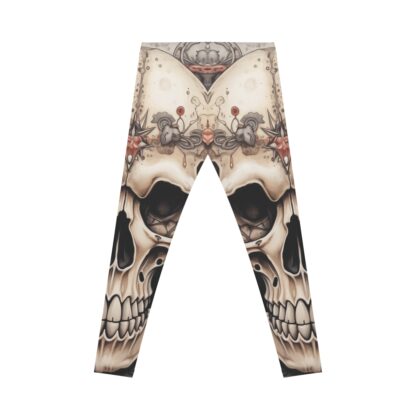 Rose – Skulls Collection – Women's Casual Leggings (AOP) - Image 2