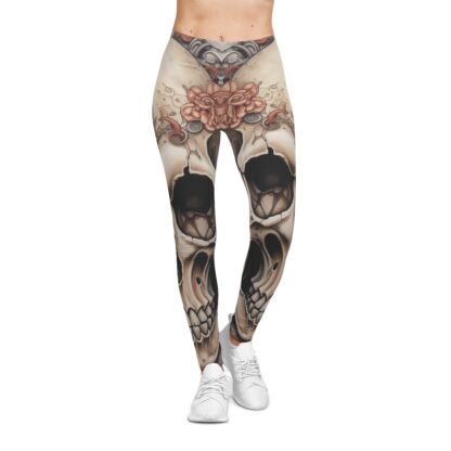 Rose – Skulls Collection – Women's Casual Leggings (AOP) - Image 3