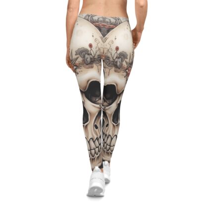 Rose – Skulls Collection – Women's Casual Leggings (AOP) - Image 4