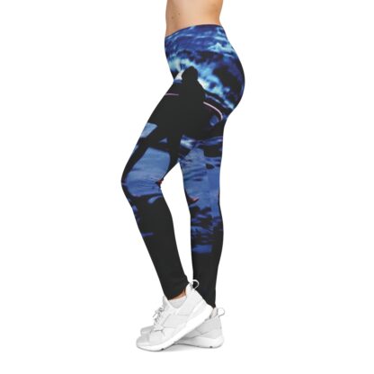 SurfSide Haunt (Black) – Women's Casual Leggings (AOP) - Image 5