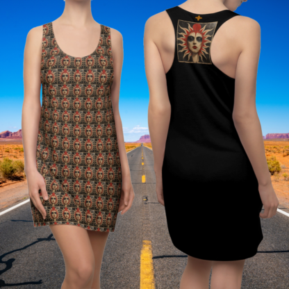 Kayaatsumi – Pueblo Princess Collection - Women's Cut & Sew Racerback Dress (AOP)