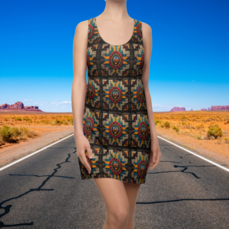 SUN GOD – Pueblo Princess Collection - Women's Cut & Sew Racerback Dress (AOP)