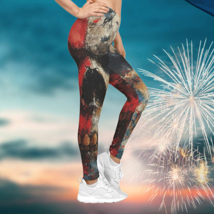 Whether running errands, hitting the gym, or enjoying a laid-back day, the "American Woman" leggings empower you to express your individuality. Embrace the spirit of freedom and stand out with a bold fashion statement that reflects your love for red, white, and blue.