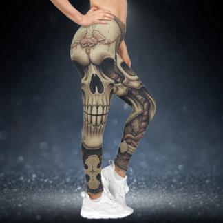 Rose – Skulls Collection – Women's Casual Leggings (AOP)