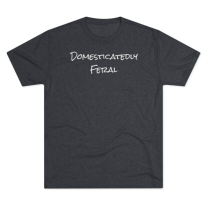 Domesticatedly Feral - Unisex Tri-Blend Crew Tee - Image 2