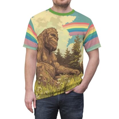 RAINBOW SQUATCH - Unisex Cut & Sew Tee (AOP) Ai Artist E2D