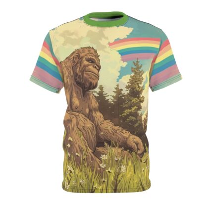 RAINBOW SQUATCH - Unisex Cut & Sew Tee (AOP) Ai Artist E2D - Image 3