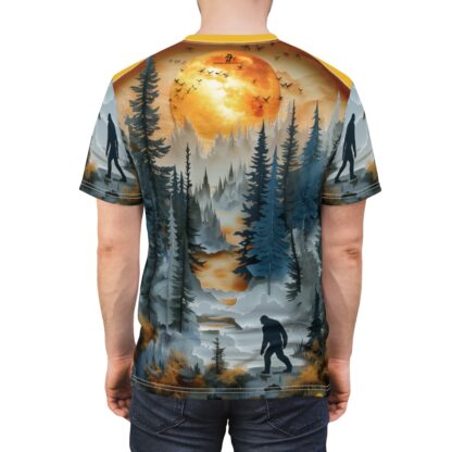 Sasquatch Wilderness - Unisex Cut & Sew Tee (AOP) Ai Artist E2D - Image 7