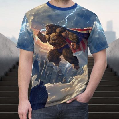 SQUATCH AMERICA - Unisex Cut & Sew Tee (AOP) Ai Artist E2D