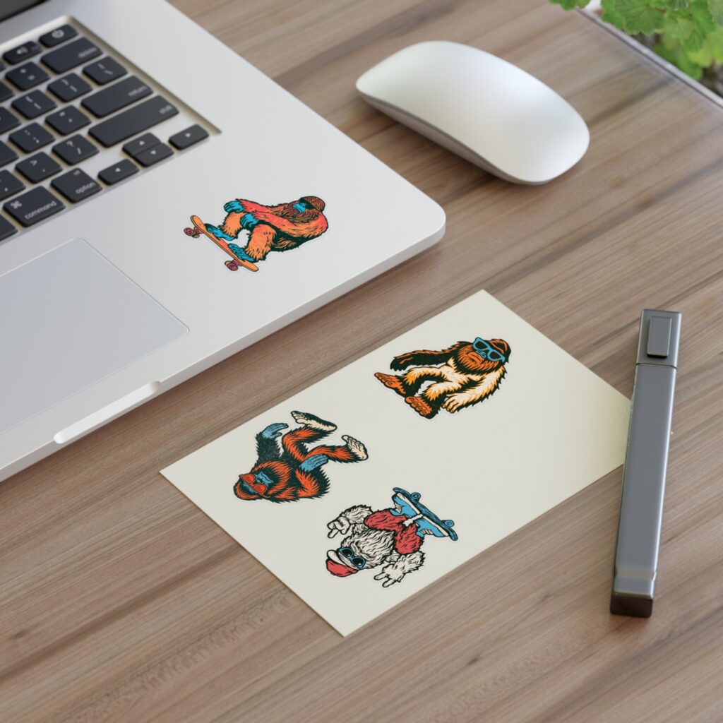 Retro Yeti Skate Sticker Sheet